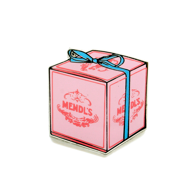 Mendl's Pink Bakery Box Enamel Pin