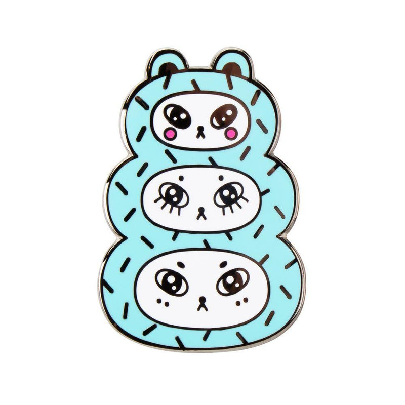 Three Bears Blue Enamel Pin