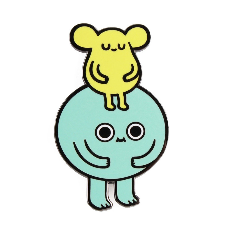 BFF Oracle Yellow & Blue Enamel Pin