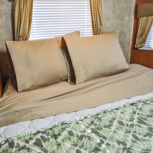 Short Single Fitted Sheet - RV Bedding (Available in 4 Colors)