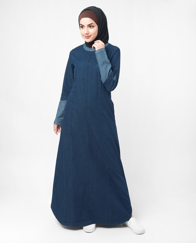 Soft Fine Denim Urban Jilbab Blue Abaya Islamic Fashion Soft Fine Denim Urban Jilbab Blue Abaya Islamic Fashion