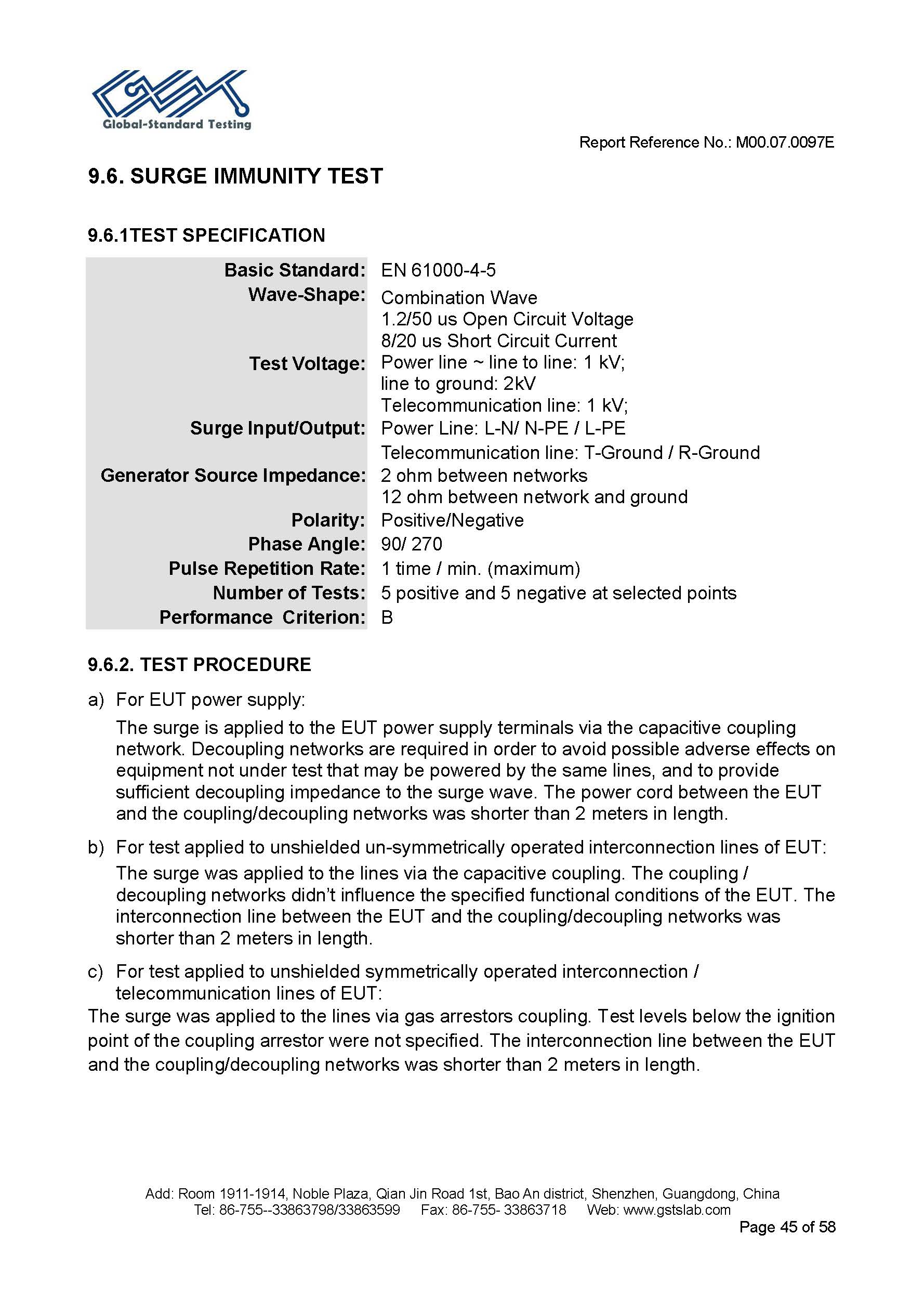 Sauna Fix EU CE EMC Test Report Page 45