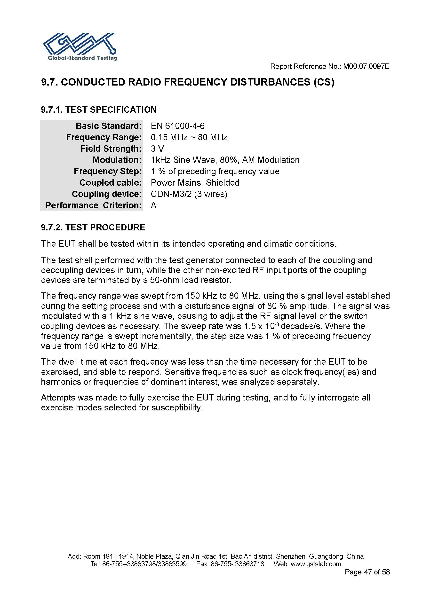 Sauna Fix EU CE EMC Test Report Page 47
