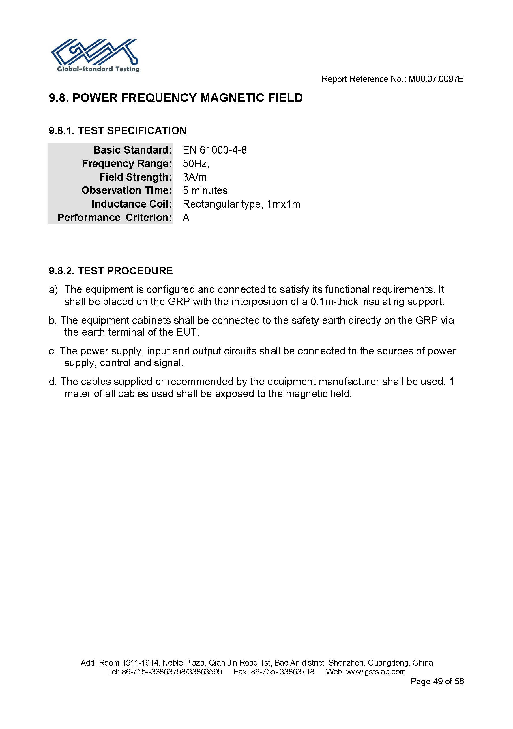 Sauna Fix EU CE EMC Test Report Page 49