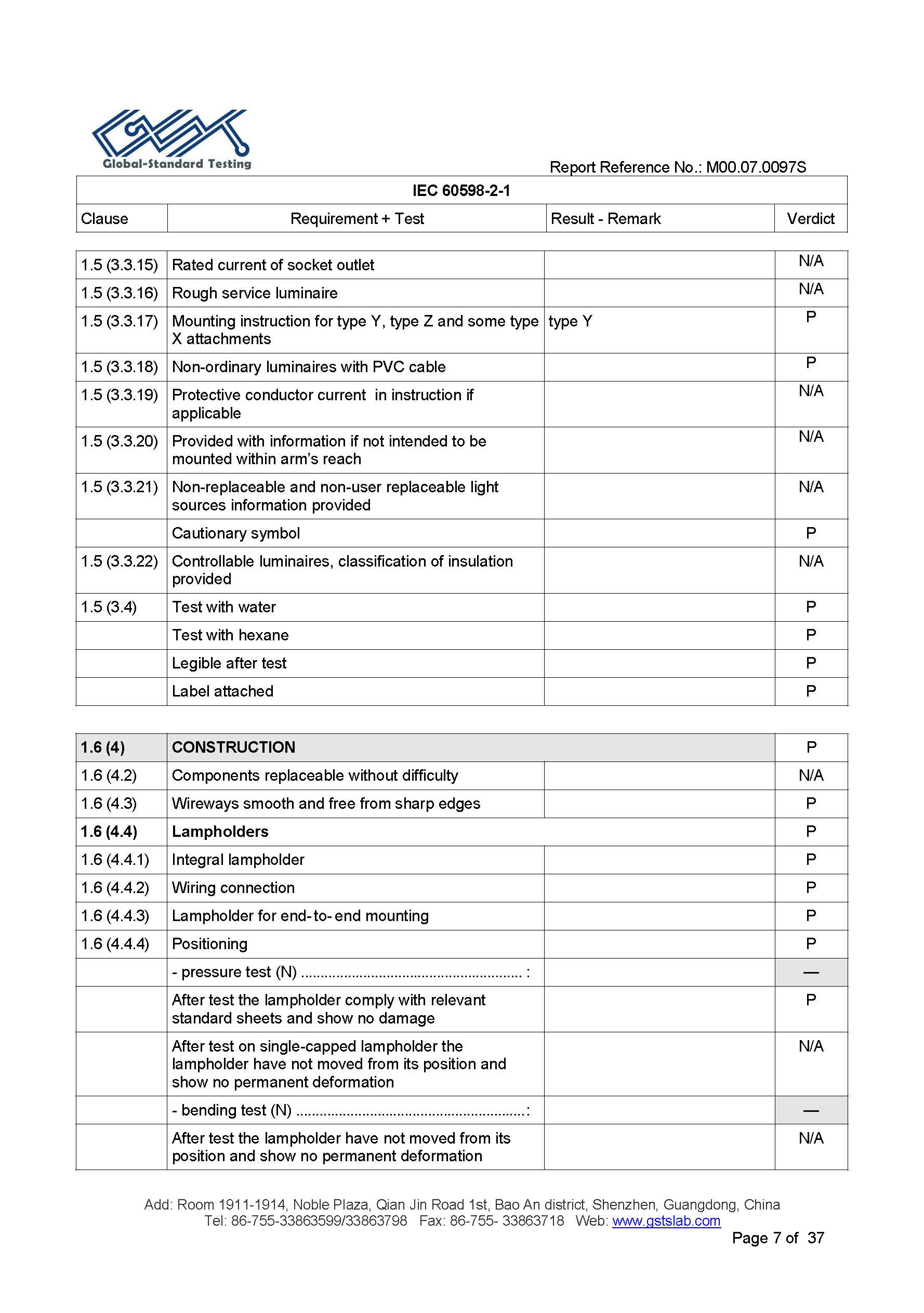 Sauna Fix EU LVD Report Page 7