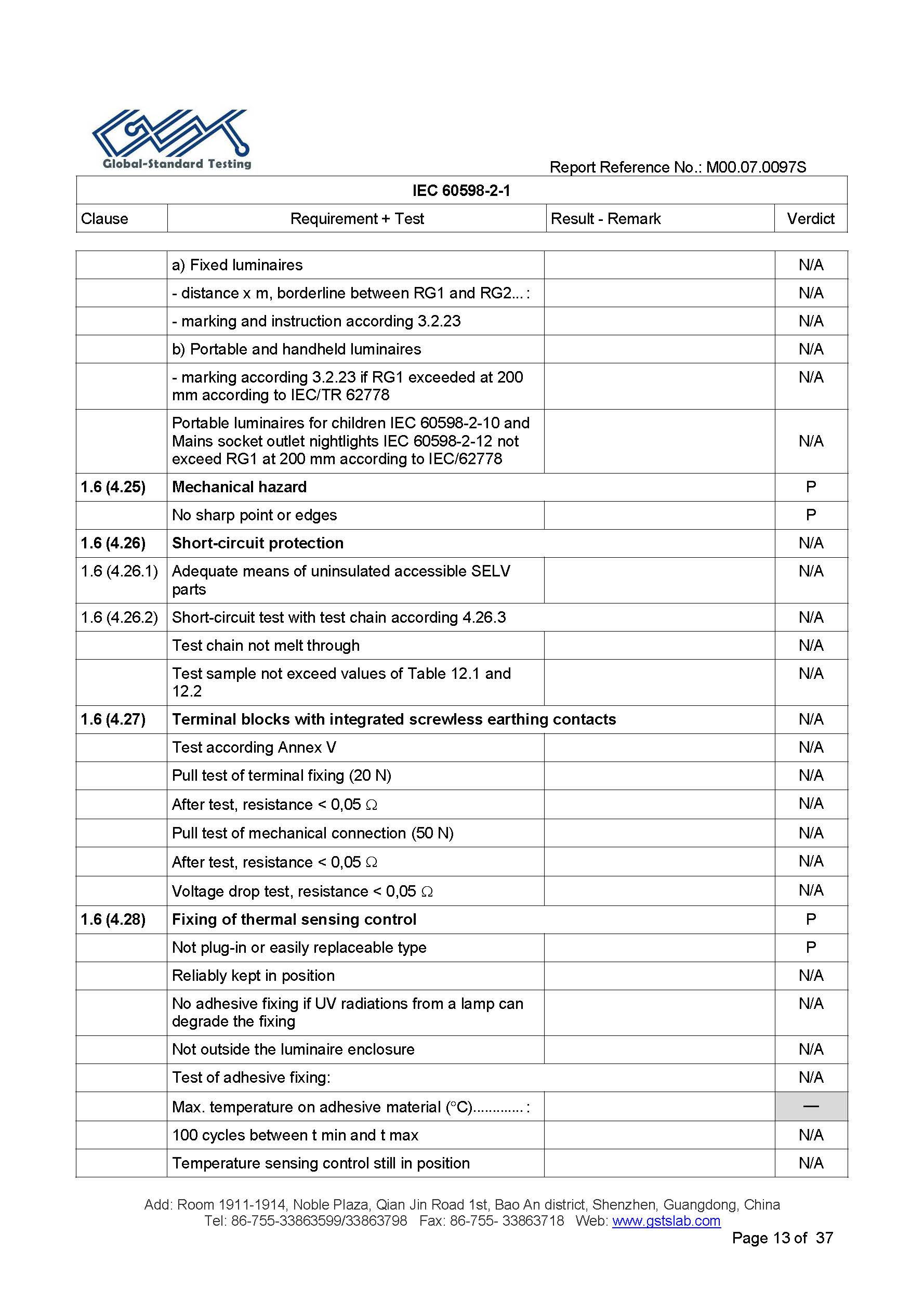 Sauna Fix EU LVD Report Page 13
