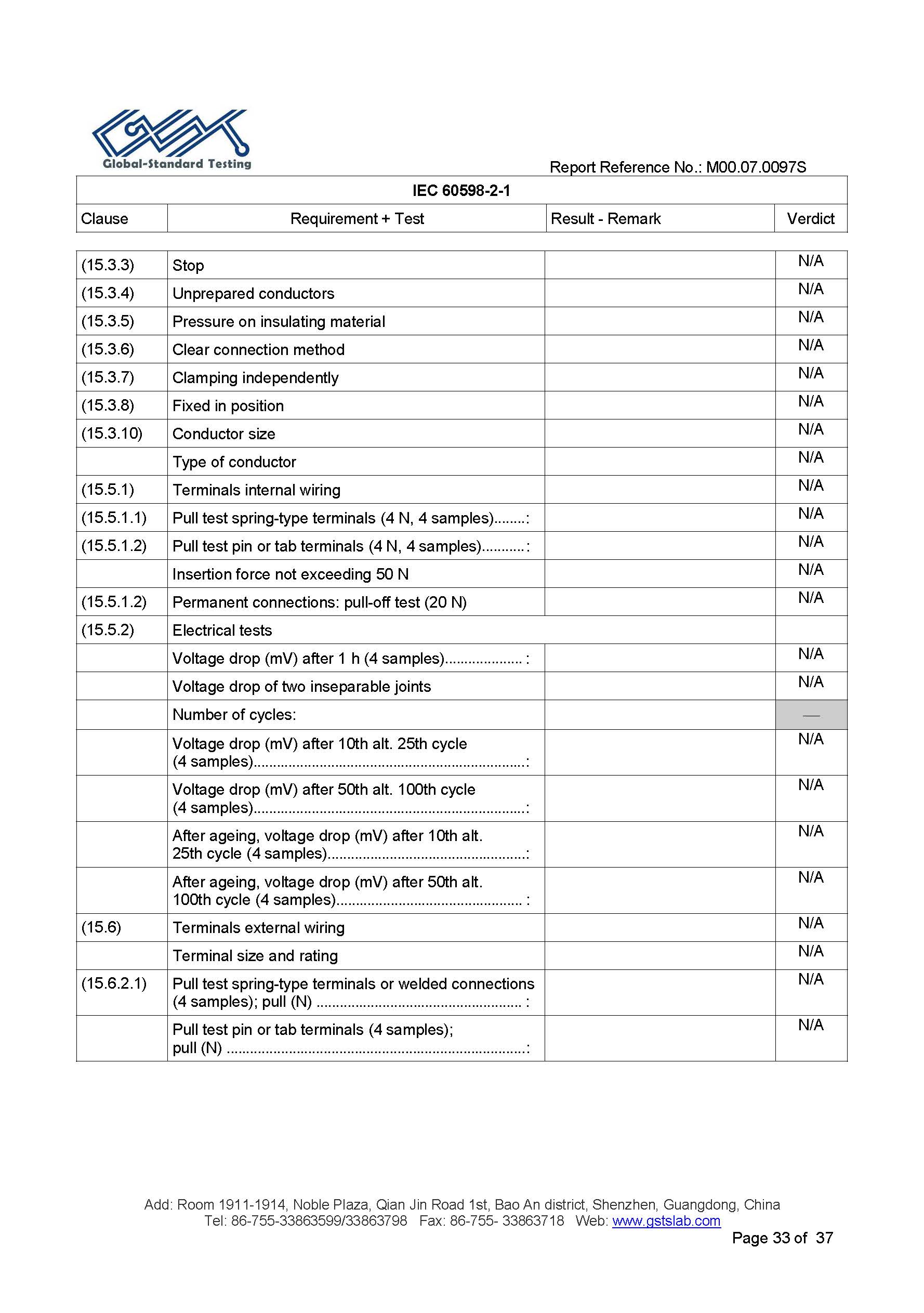 Sauna Fix EU LVD Report Page 33