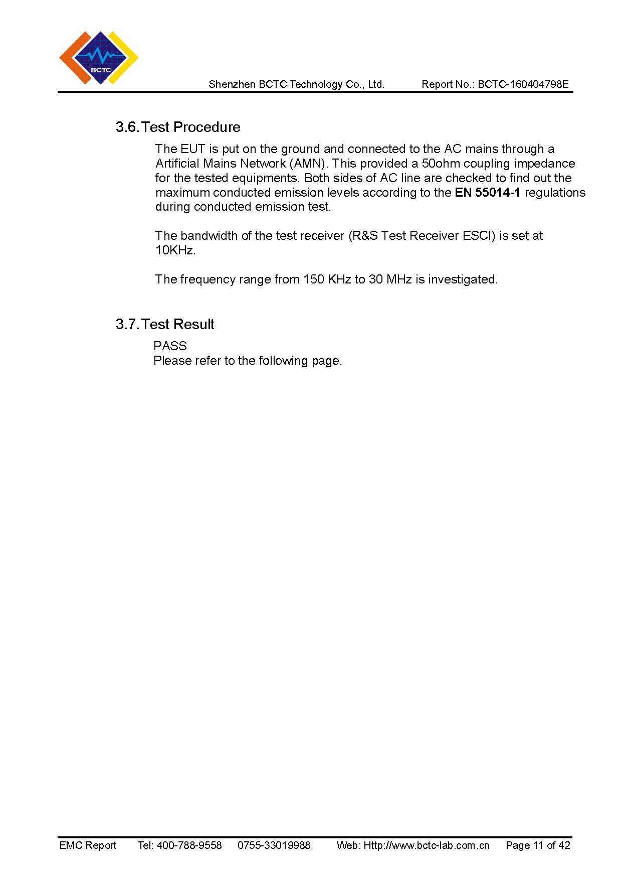 Tri-Oxy FRESH EMC Report Page 11