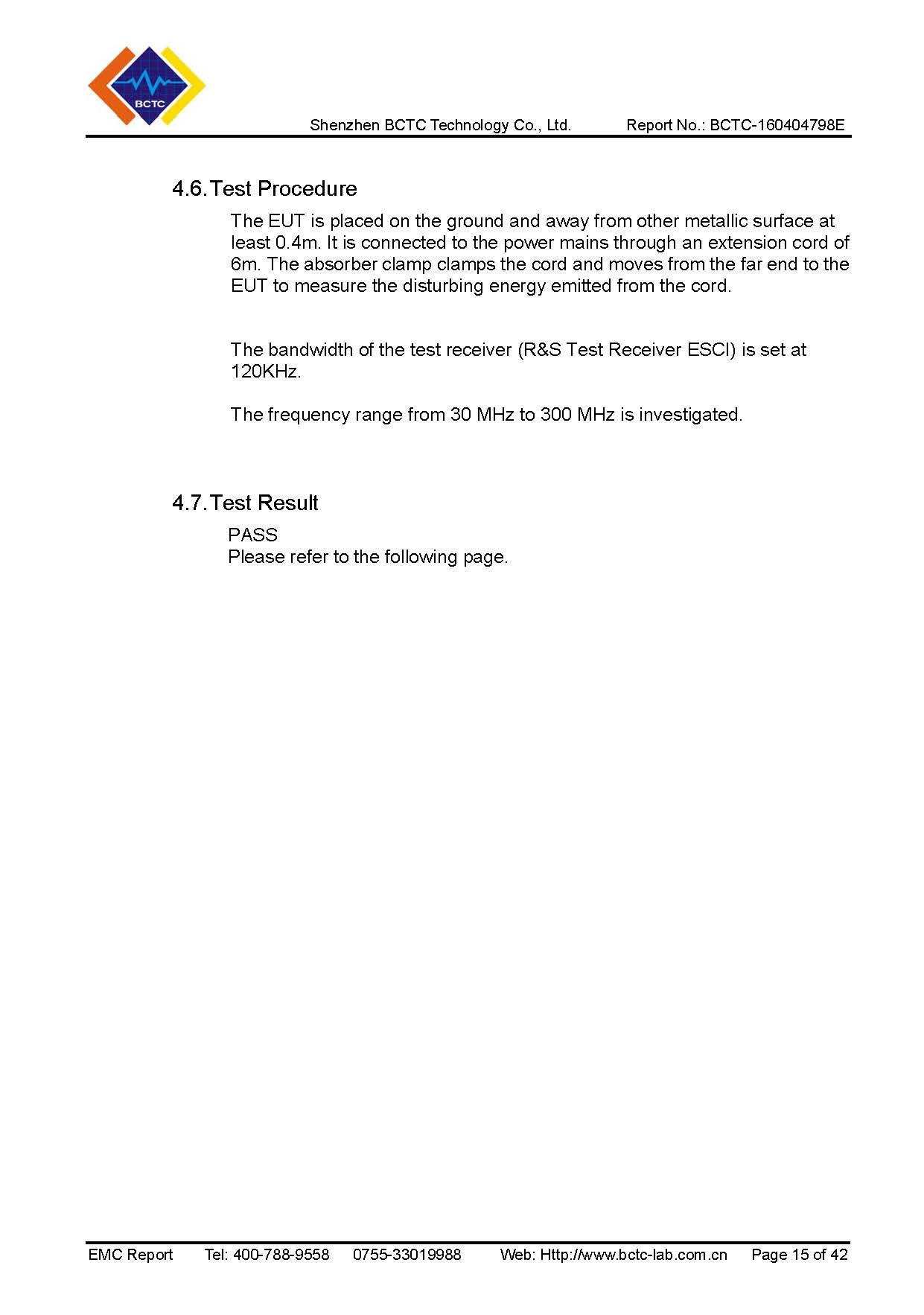 Tri-Oxy FRESH EMC Report Page 15