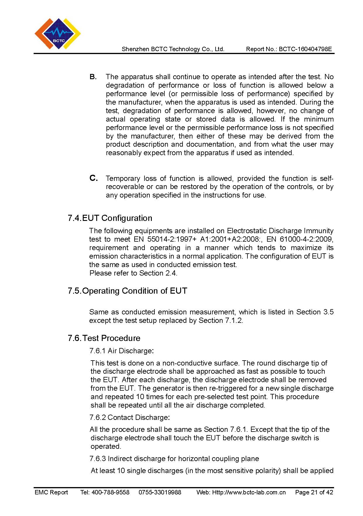 Tri-Oxy FRESH EMC Report Page 21