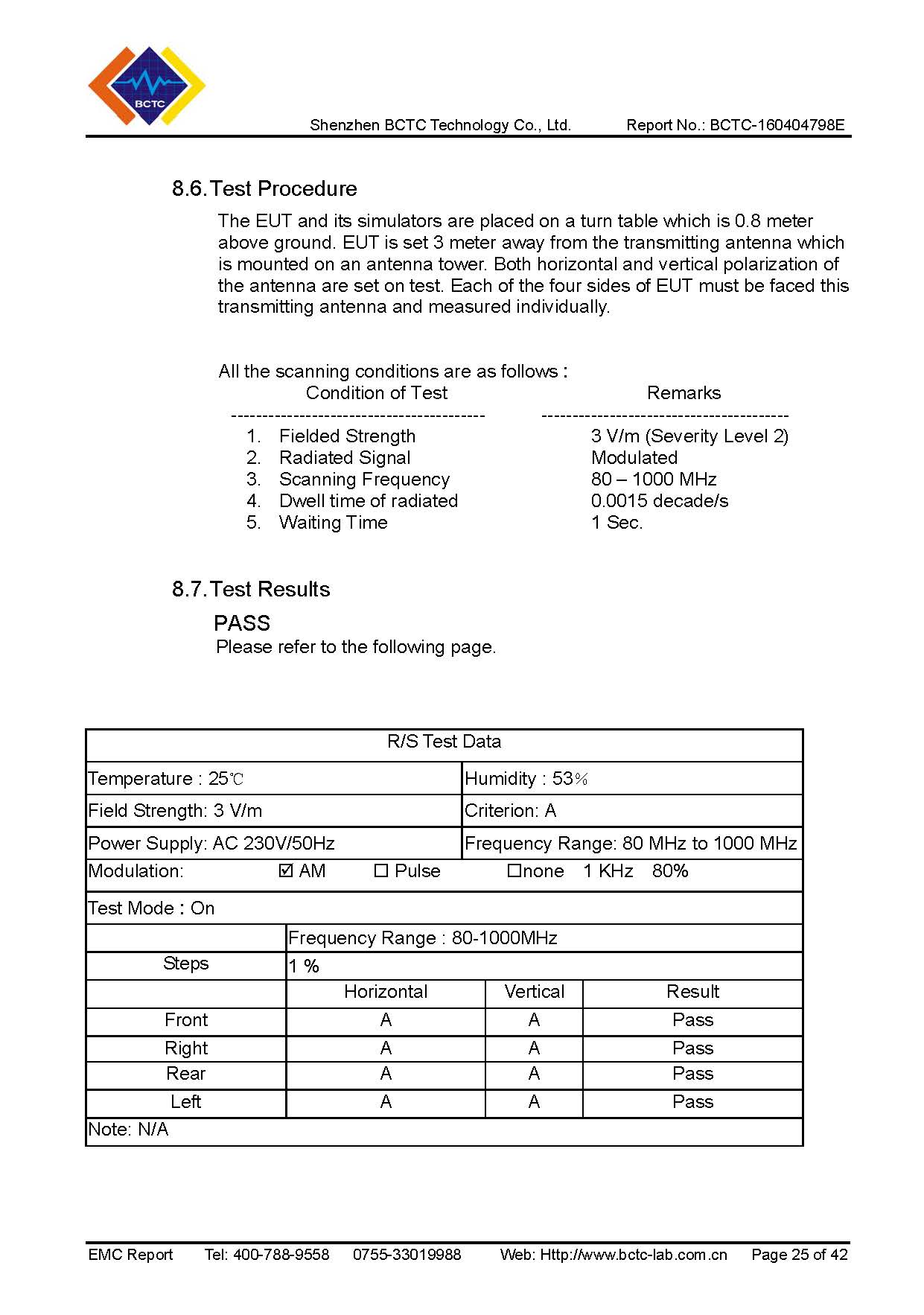 Tri-Oxy FRESH EMC Report Page 25