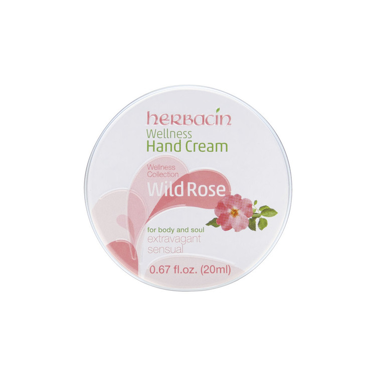 Herbacin Wellness Hand Cream Wild Rose 0.67 fl oz. tin