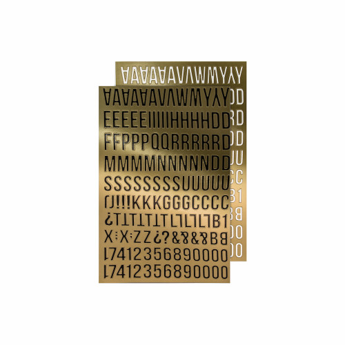 Tim Holtz Idealogy Metallic Stickers Alpha Gold