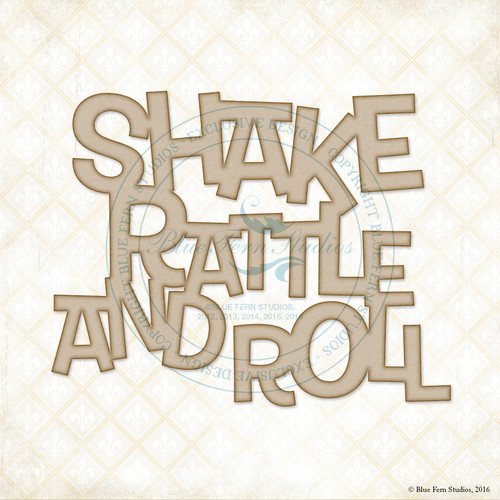 HAPPY ACCIDENT Blue Fern Studio Chipboard Shake Rattle And Roll