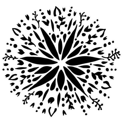 Folk Art Flower Crafters Workshop Kasia Krzyminska 6x6 Stencil