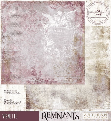 REMNANTS Blue Fern Studios Scrapbooking Paper Vignette