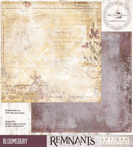 REMNANTS Blue Fern Studios Scrapbooking Paper Bloomsbury
