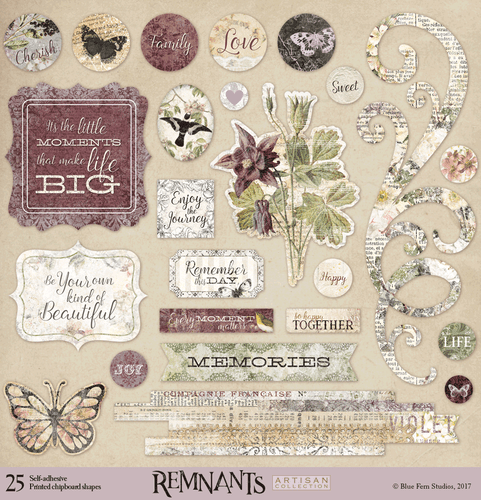 CHIPBOARD REMNANTS Blue Fern Studios 12x12