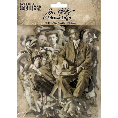 Tim Holtz - Idea-Ology Paper Dolls Die Cuts Vintage Black And White