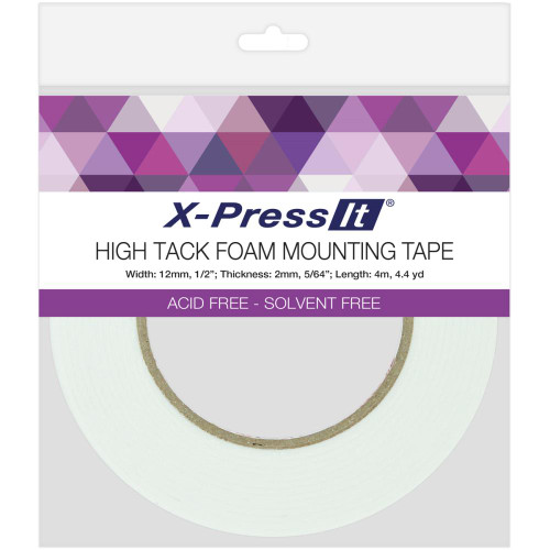 1/2" x 4.4 yd - High Tack Foam Mounting Tape - X-Press It