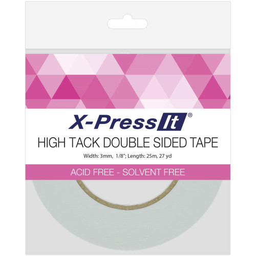 1/8" x 27 Yd - High tack double sided tissue tape - X-Press It