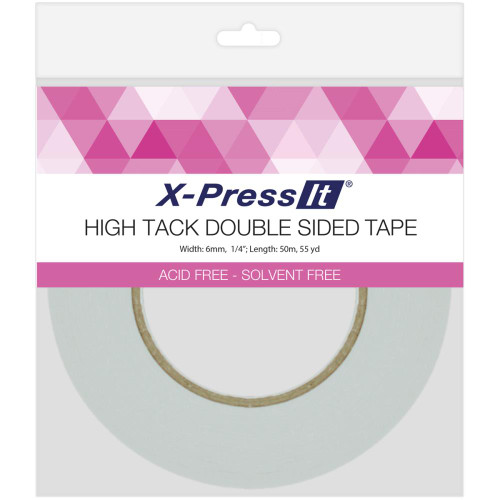 1/4" x 55 Yd - High tack double sided tissue tape - X-Press It