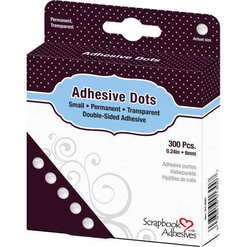 Small .25" 300/Pkg - Dodz Adhesive Dot Roll - Scrapbook Adhesives