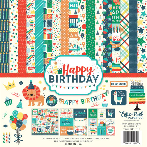 Happy Birthday Boy Collection Kit 12x12 - Echo Park