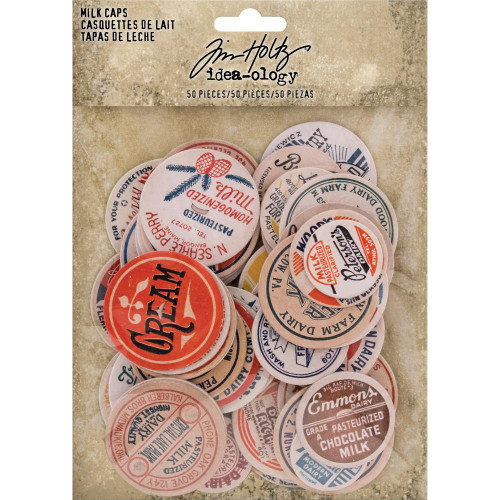 Tim Holtz Idea-ology Chipboard Milk Caps