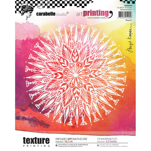 Rosace - Art Printing Round Rubber Texture Plate - Carabelle Studio