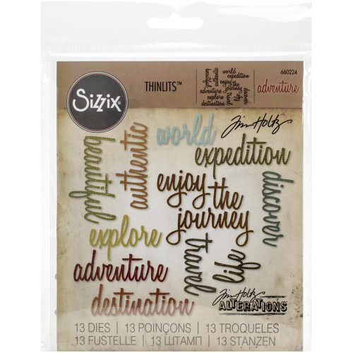 Adventure Script Words - Sizzix Framelits Die - Tim Holtz