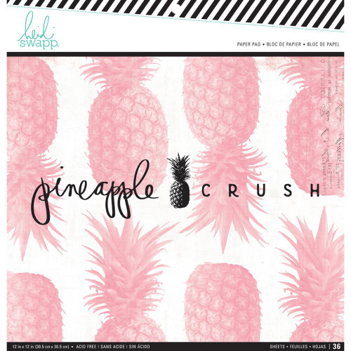 Heidi Swapp - Pineapple Crush - Single-Sided Paper Pad 12"X12" 36/Pkg - American Crafts