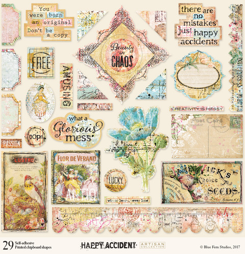 CHIPBOARD HAPPY ACCIDENT Blue Fern Studios 12x12