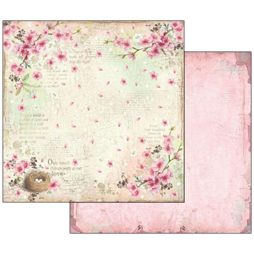 Stamperia - Double sided 12x12 Paper - Flower Alphabet Nest