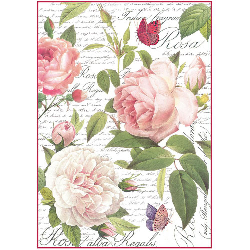 Stamperia - Vintage Rose - Decoupage Rice Paper 8.25 x 11.5