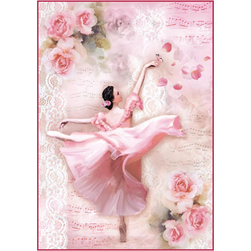 Stamperia - Dancer With Petals - Decoupage Rice Paper 8.25 x 11.5