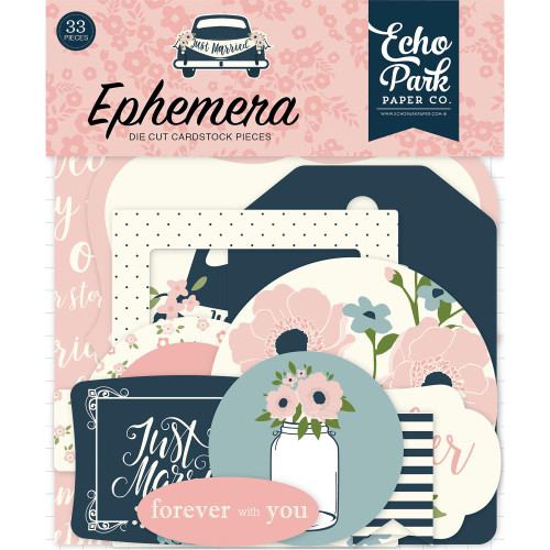 Just Married - Ephemera Cardstock Die-Cuts - Echo Park