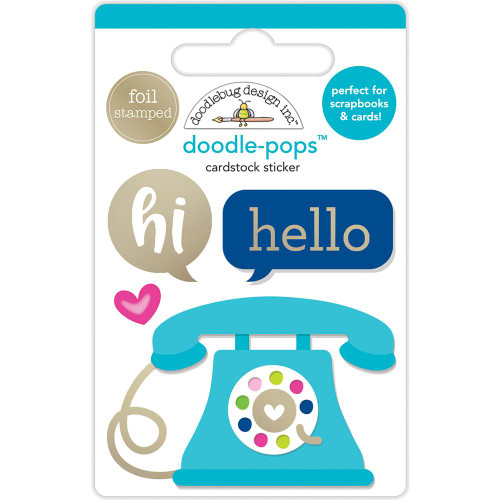 Hello There - Doodle-Pops 3D Stickers - Doodlebug