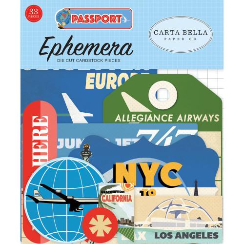 Passport - Ephemera - Cardstock Die-Cuts - Carta Bella