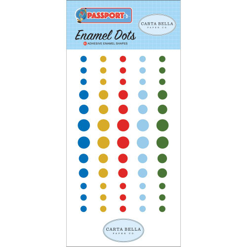 Passport -Adhesive Enamel Dots - Carta Bella