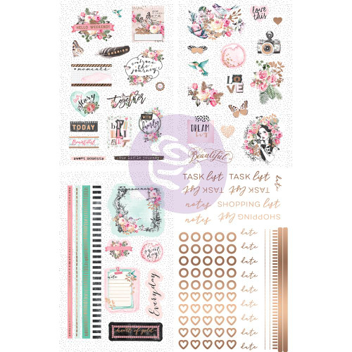 Havana Rose Stickers 4"X6.5" 4/Pkg - Prima