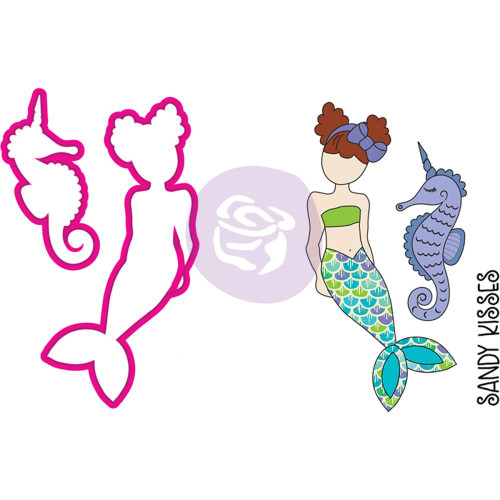 Prima Julie Nutting Stamp & Die Set - Mermaid Kisses - Kaliani Merbaby
