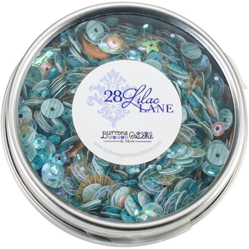 28 Lilac Lane Tin W/Sequins 40g - Seaside Holiday