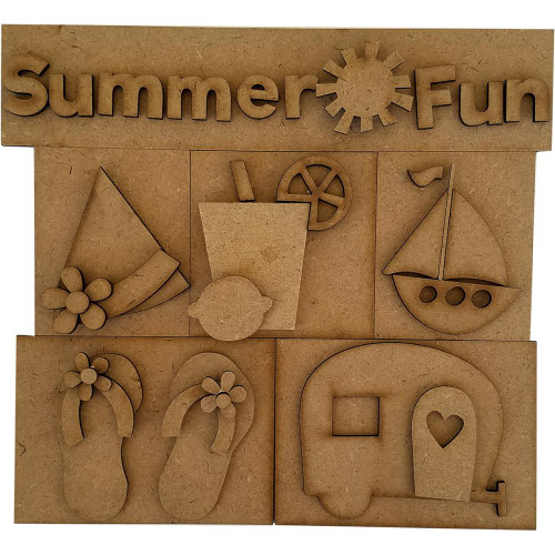 Foundations Decor Magnetic Shadow Box Kit - Summer Fun