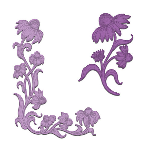 Heartfelt Creations Backyard Blossoms Collection - Blossoming Coneflower Die