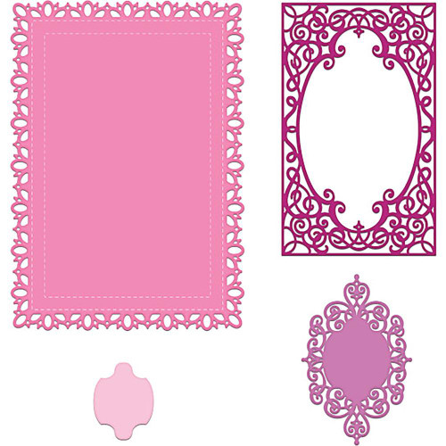 Heartfelt Creations Frame A Card Dies - Intricate Swirl Frames