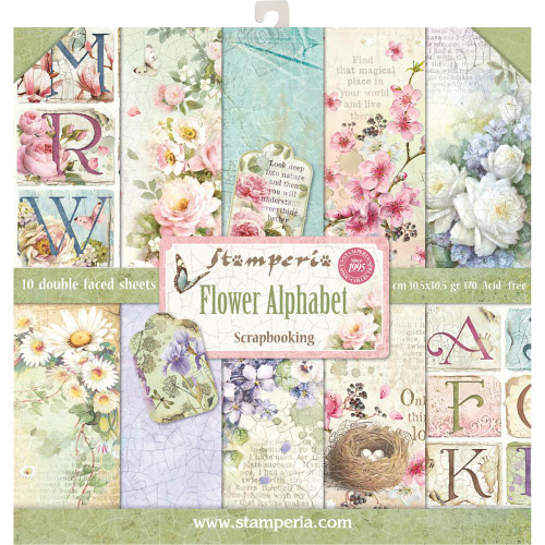 Stamperia - Flower Alphabet - Scrapbooking 12 x 12 Collection Pack