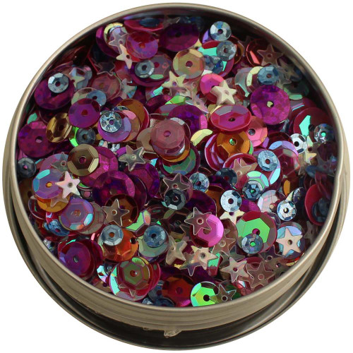 28 Lilac Lane Tin W/Sequins 40g - Mixed Berry
