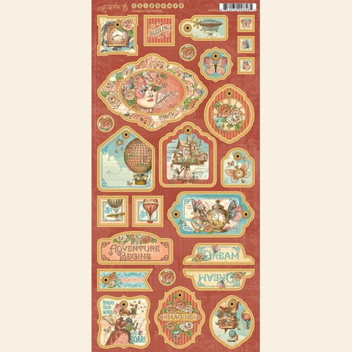Imagine - Chipboard Die-Cuts 6"X12" Sheet - Graphic 45