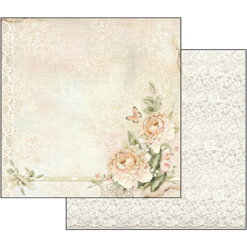 Stamperia - Ceremony - Double sided 12x12 Paper - Peony & Laces